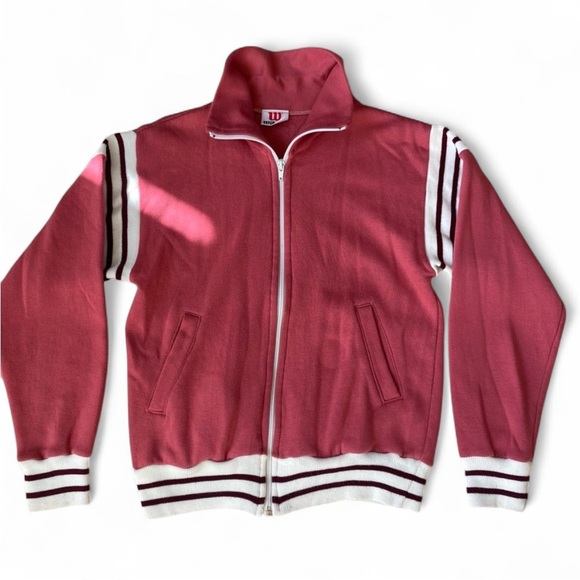1980's Wilson Zip Warm Up Track Jacket Woman’s Size Small Perfect Condition - Picture 1 of 9